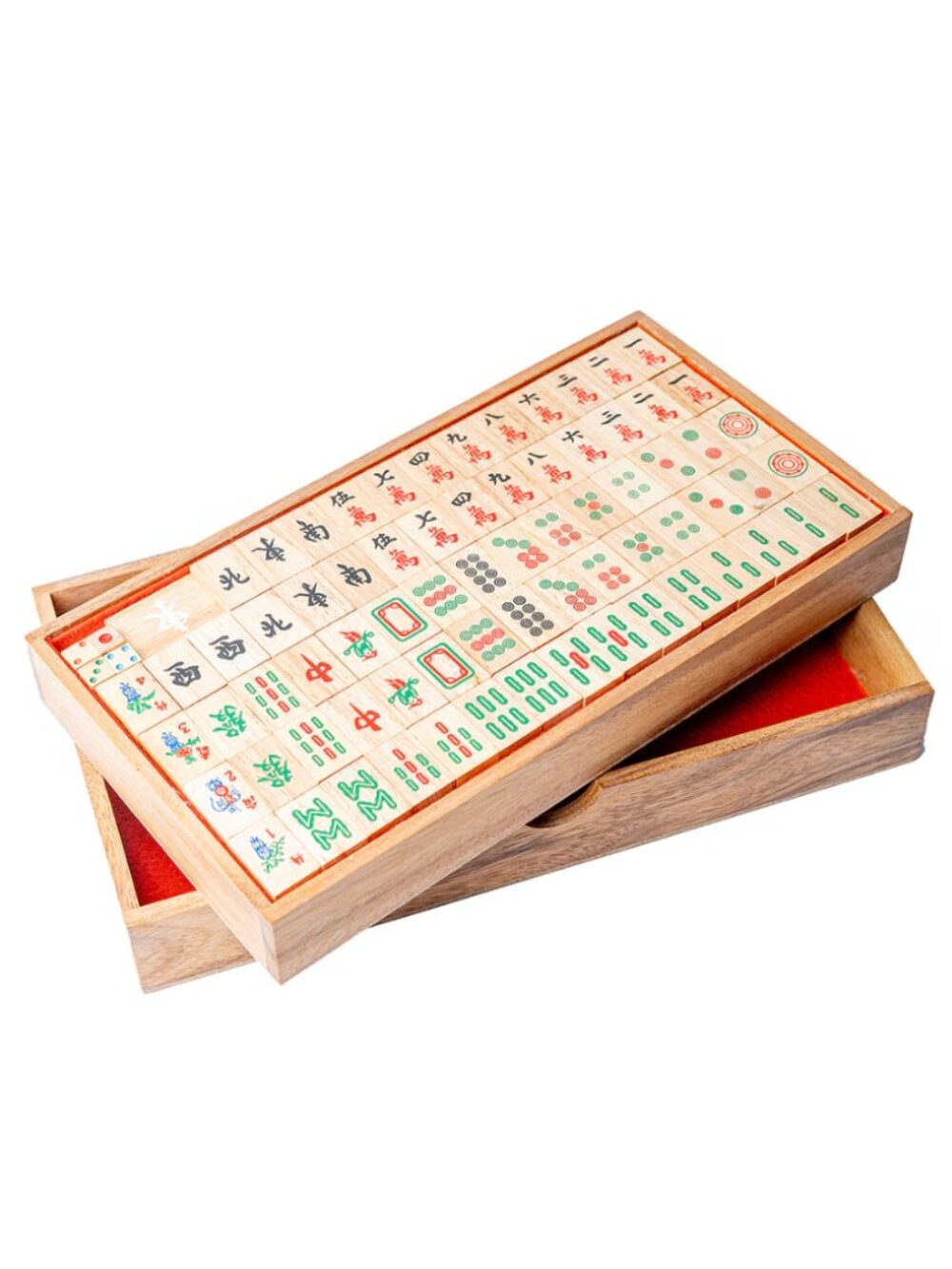 Verve Culture Wooden Mahjong Set - Revolve Chinese Wood Box Luxury Game Set